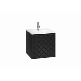 Crosswater Vergo Wastafelonderkast - 49.8x47.6x45.5cm - softclose - MDF zwart mat