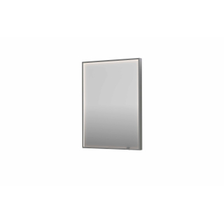 INK SP19 miroir - 60x4x80cm rectangulaire dans cadre en acier incl dir LED - chauffage - changement de couleur - dimmable et interrupteur - inox brossé