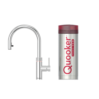 Quooker BE flex kokendwaterkraan - draaibare & uittrekbare uitloop - PRO3 reservoir - Warm / kokend water - Chroom