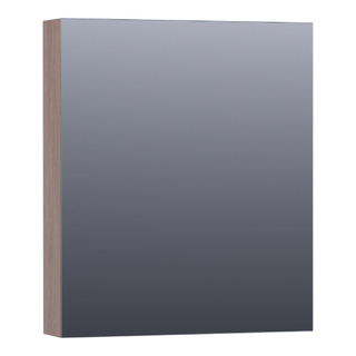 Saniclass Plain Spiegelkast - 60x70x15cm - 1 linksdraaiende spiegeldeur - MFC - legno viola