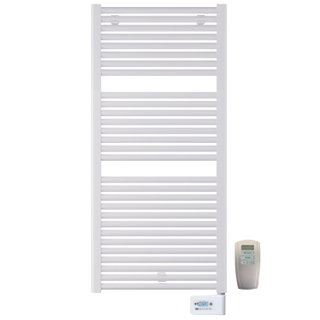 DRL E-COMFORT Claudia Remote Elektrische Badkamerradiator - 119.5x40cm - 600watt - met afstandbediening - wit