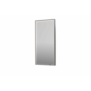 INK SP19 miroir - 50x4x100cm rectangulaire dans cadre en acier incl dir LED - chauffage - changement de couleur - dimmable et interrupteur - inox brossé