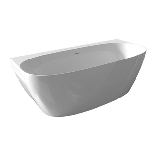 Saniclass Cheb half vrijstaand acryl bad 170x80 inclusief sifon wit TWEEDEKANS