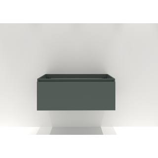 HR badmeubelen Matrix Meuble sous lavabo - 100x44.8x40cm - 1 tiroir - sans poignée avec bande de préhension - mat pétrole