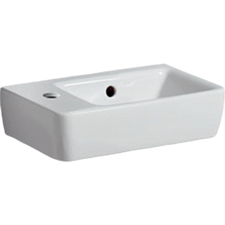 Geberit Renova compact lave-mains compact avec trou pour robinet à gauche avec trop-plein 40x25x15cm blanc