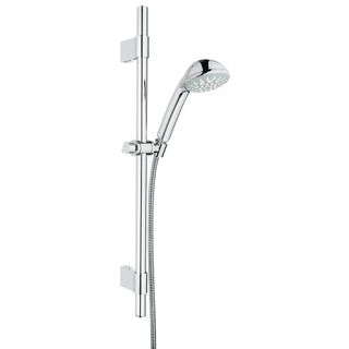 GROHE Relexa 100 Five Ensemble de douche - 60cm - douchette ronde - 5 types de jet - flexible de douche lisse - chrome