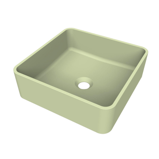 Arcqua Case vasque à poser - carrée - 37x37cm - vert pastel mat