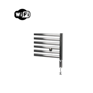 Sanicare HVW Radiateur électrique - 172x45cm - 671W - wifi - thermostat - chrome - en bas à droite - chrome