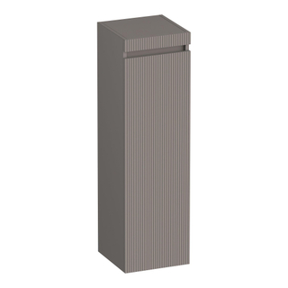 BRAUER Joy Wavy armoire haute 120 avec 1 porte sans poignée ouvrant vers la gauche mat taupe