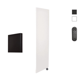 Sanicare HVS Denso Elektrische Radiator - 180x40cm - 948W - met afstandsbediening - thermostaat - zwart - rechtsonder - wit