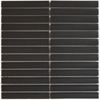 The Mosaic Factory Sevilla mozaïektegel - 29.6x29.9cm - wandtegel - Rechthoek - Porselein Carbon Gray Mat
