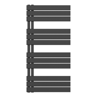 Belrad Handdoekradiator - links - aansluiting/comb - 1600X600mm- Zwart