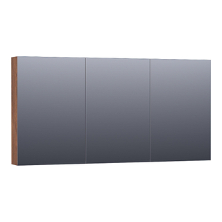 BRAUER Plain Spiegelkast - 140x70x15cm - 3 links- en rechtsdraaiende spiegeldeuren MFC - viking shield
