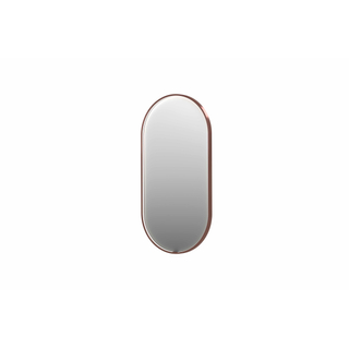 MIROIR INK SP28 - 40x4x80cm ovale dans cadre en acier incl. LED - chauffage - changement de couleur - à intensité variable et interrupteur - cuivre brossé