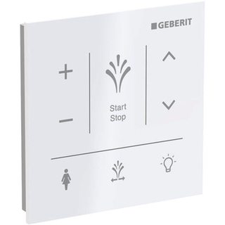 Geberit Aquaclean Sela wandbedieningspaneel 9.3x9.3cm Glas wit OUTLETSTORE