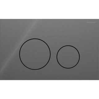 Plaque de commande Geberit Sigma40 - chasse d'eau à 2 boutons - rond - verre - lave