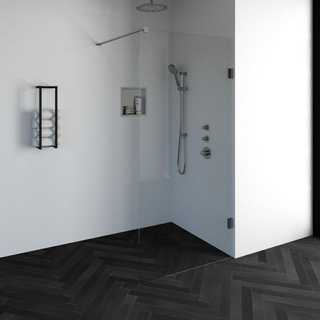 BRAUER Void inloopdouche helder glas 100x200 incl. glascoating PVD RVS-kleurig geborsteld