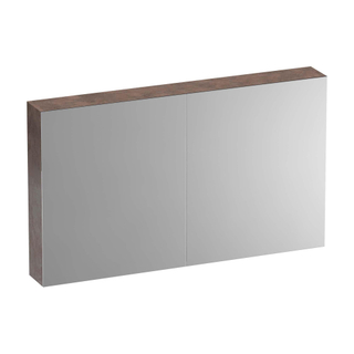 BRAUER Impress Deluxe Armoire de toilette - 120x70x15cm - éclairage à l'intérieur et à l'extérieur - 2 portes miroir double - Erosion