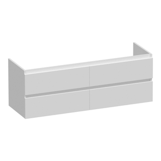 BRAUER Joy wastafelonderkast 140 4 softclose lades - greeploos - 2 sifon uitsparingen - mat wit