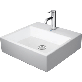 Duravit Vero Air Lavabo à poser poli 50x47cm 1 trou pour robinet sans trop-plein Wondergliss blanc
