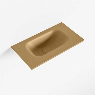 Mondiaz EDEN Plan sous vasque - 40x23x0.9cm - vasque au centre - sans trou de robinet - Solid Surface - pour meuble lave-main - Oro