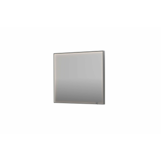 INK SP19 miroir - 90x4x80cm rectangulaire en cadre acier incl dir LED - chauffage - changement de couleur - dimmable et interrupteur - inox brossé
