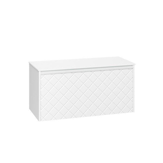 Crosswater Vergo ensemble de meubles de salle de bain - 99.8x47.6x45.5cm - plan vasque - blanc polaire - 1 tiroir - blanc mat
