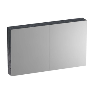 BRAUER Plain spiegelkast 120x70x15cm met 2 links- en rechtsdraaiende spiegeldeuren MFC Metal