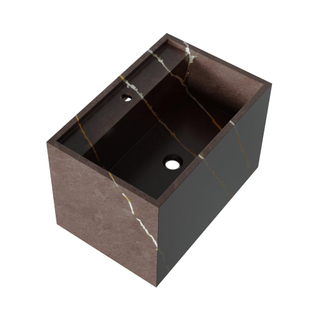Saniclass Cube Lavabo pour meuble - 60x40x45.7cm - sans trop-plein - 1 vasque - 1 trou de robinet - composite - Copper Brown