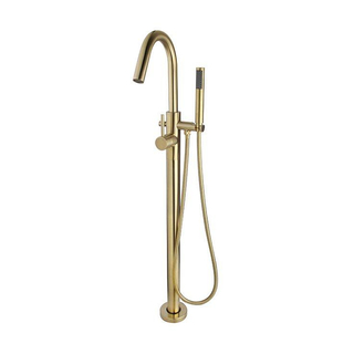 Wiesbaden Caral Mitigeur de baignoire sur pied en laiton brossé PVD