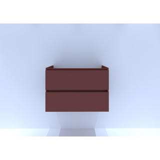 HR badmeubelen Infinity Meuble sous lavabo - 80x44.8x55cm - 2 tiroirs - sans poignée - terra mat