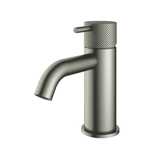 Hotbath Cobber X lage wastafelmengkraan zonder waste geborsteld nikkel