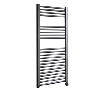 Sanicare Radiateur électrique - 111.8x45cm - 596W - design - thermostat - noir - en bas à droite - gunmetal (anthracite)
