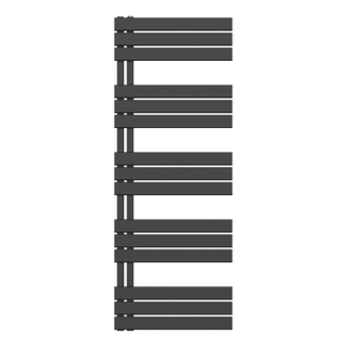 Belrad Handdoekradiator - links - aansluiting/comb - 1800X600mm- Zwart