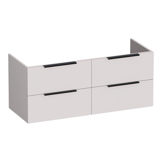 BRAUER Elevate meuble sous lavabo 120 excl. poignées à poser 4 tiroirs softclose et 2 découpes pour siphon - mat sable