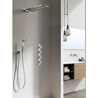 Hotbath IBS 7 Get Together colonne de douche cascade encastrable de tête barre de glissement et douchette ronde chrome