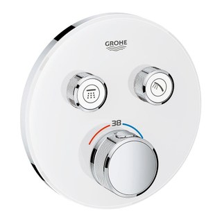 Grohe SmartControl Inbouwthermostaat - 3 knoppen - rond - wit