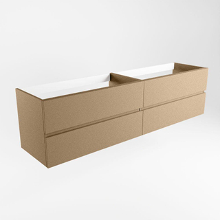 Mondiaz VICA Meuble sous vasque - 190x45x50cm - 4 tiroirs - softclose - 1 découpe droite - Oro