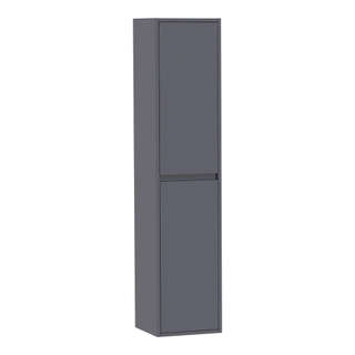 BRAUER New Future Badkamerkast - 160x35x35cm - 2 greep - loze links/rechtsdraaiende deuren - MDF - hoogglans grijs
