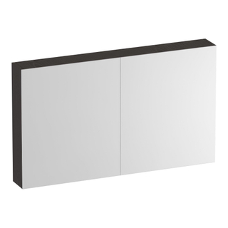 BRAUER Impress spiegelkast - 120x70x15cm - zonder verlichting - 2 dubbelzijdige spiegeldeuren - Timber Anthracite