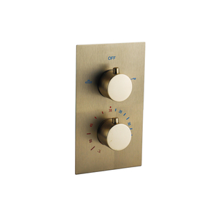 FortiFura Calvi Thermostatische Inbouwkraan - inbouwdeel - geborsteld messing PVD