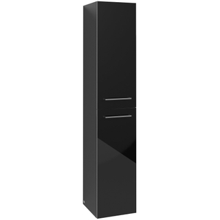 Villeroy & Boch Avento kast hoog 35x176cm 2 deur rechts crystal black