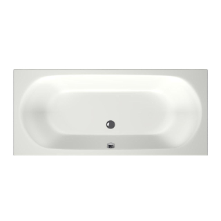 Xenz Cuba Duobad - 180x80x51 - afvoer Midden - acryl - wit mat