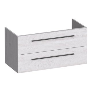 BRAUER Trust wastafelonderkast 100 excl. opbouwgrepen 2 softclose lades en 1 sifon uitsparing - Forest Seashell