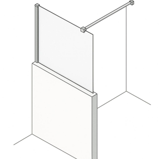 Fortifura Galeria Losse Glasplaat - 95.8x80cm - mat glas - 8mm - nano - zonder profiel en stabilisatiestang