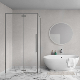 Aqua Vista Oria Cuadra zijwand - 100x200cm - incl. montageset - Gunmetal