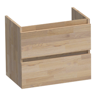BRAUER Solution Natural Wood Small Meuble sous vasque 59x38.6x50cm 2 tiroirs Grey Oak