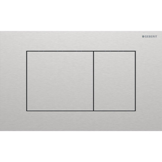 Plaque de commande Geberit Sigma40 - chasse d'eau à 2 boutons - carré - inox - inox brossé