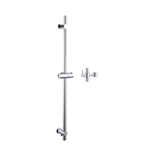 FugaFlow Eccelente Sobrado Barre de coulisse - 90cm - avec coude mural intégré - Chrome