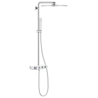 GROHE Euphoria smartcontrol Regendoucheset Opbouw- hoofddouche vierkant 31cm - handdouche staaf - moon white